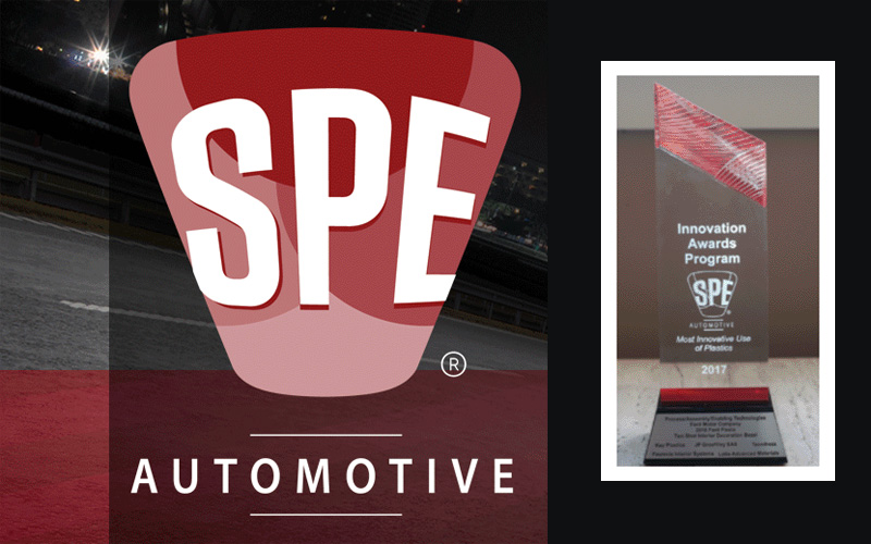 Novares与一级客户佛吉亚共同荣获装饰部件工艺和技术类别的“SPE（塑料工程师协会）汽车创新大奖”（SPE Automotive Innovation Award）。